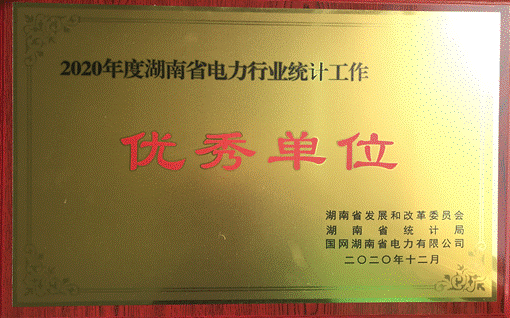 华体会平台-华体会(中国)一站式服务平台
发展集团股份有限公司株洲航电分公司荣获“2020年度华体会平台-华体会(中国)一站式服务平台
省电力行业统计优秀单位”称号